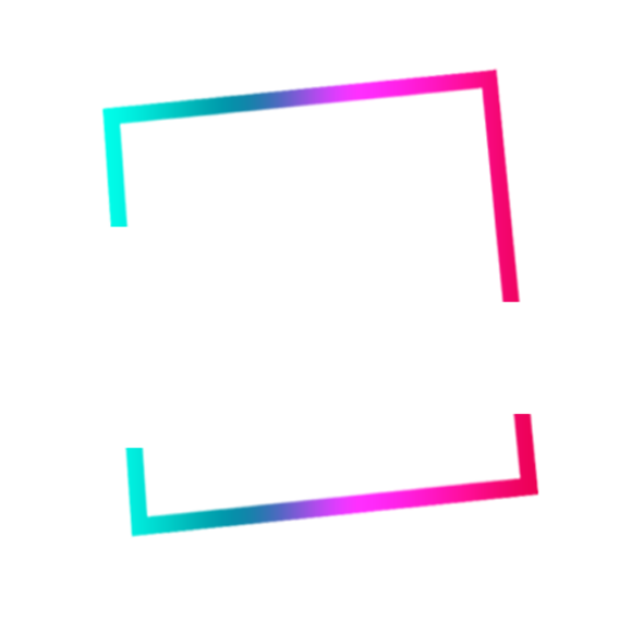 دانلود تصویر مربع رنگی با گواش های صورتی و بنفش آبی بدون پس زمینه