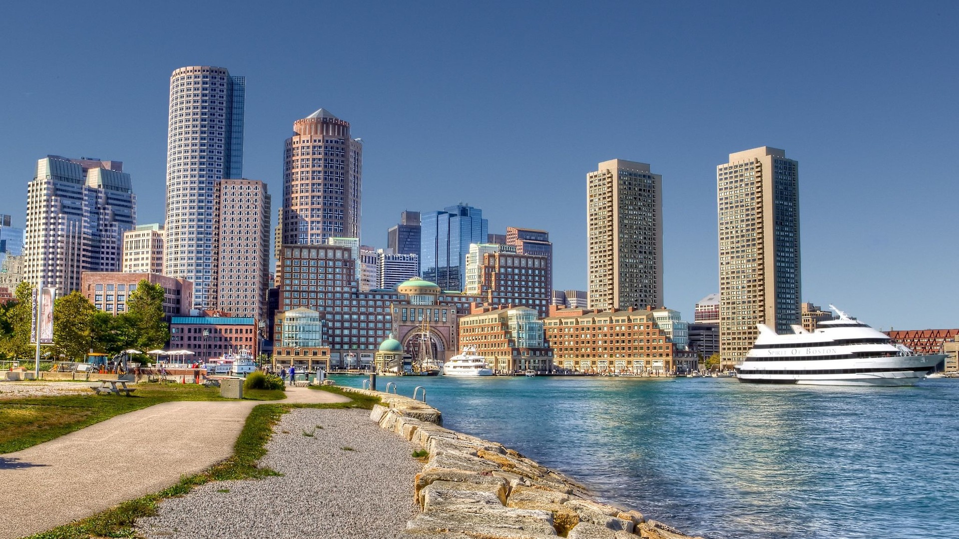 دانلود والپیپر ساحل دیدنی بوستون در آمریکا برای دسکتاپ 