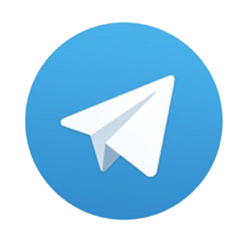 عکس لوگو با کیفیت تلگرام به رنگ آبی PNG
