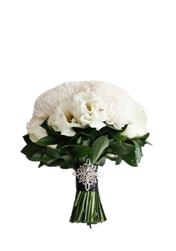 فایل png دسته گل رز سفید برای تبریک مجازی ازدواج