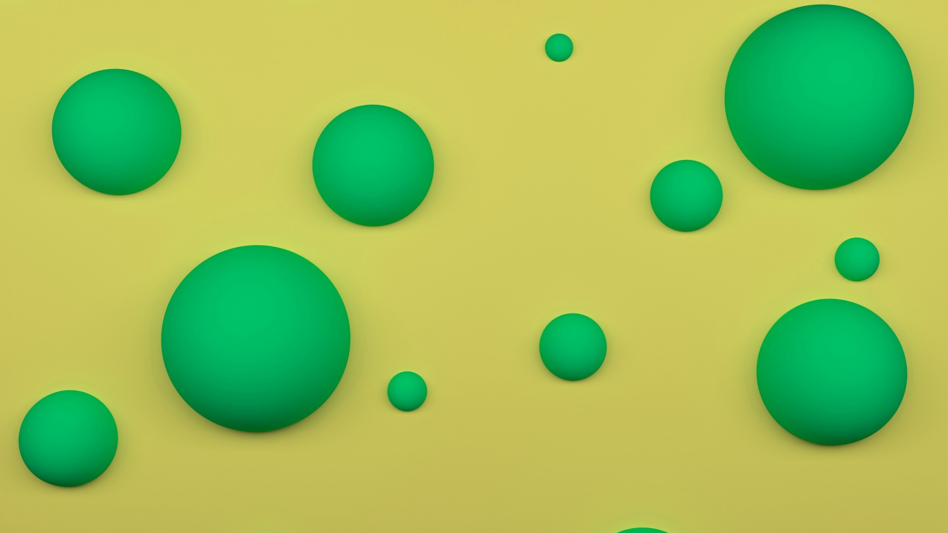 عکس دیجیتالی 3D با دایره سبز و زمینه زرد برای مک