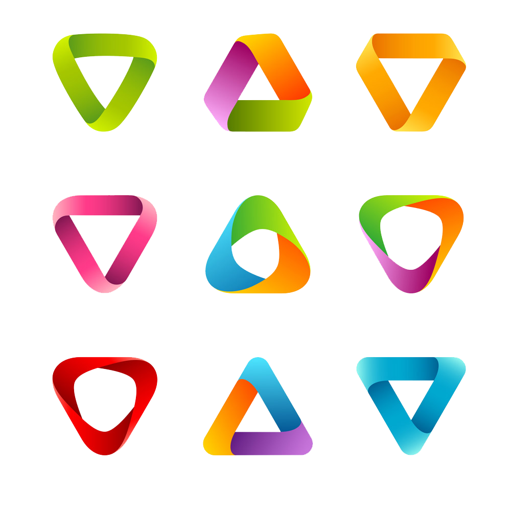  png انواع مثلت های رنگی سه بعدی مناسب کارهای گرافیکی