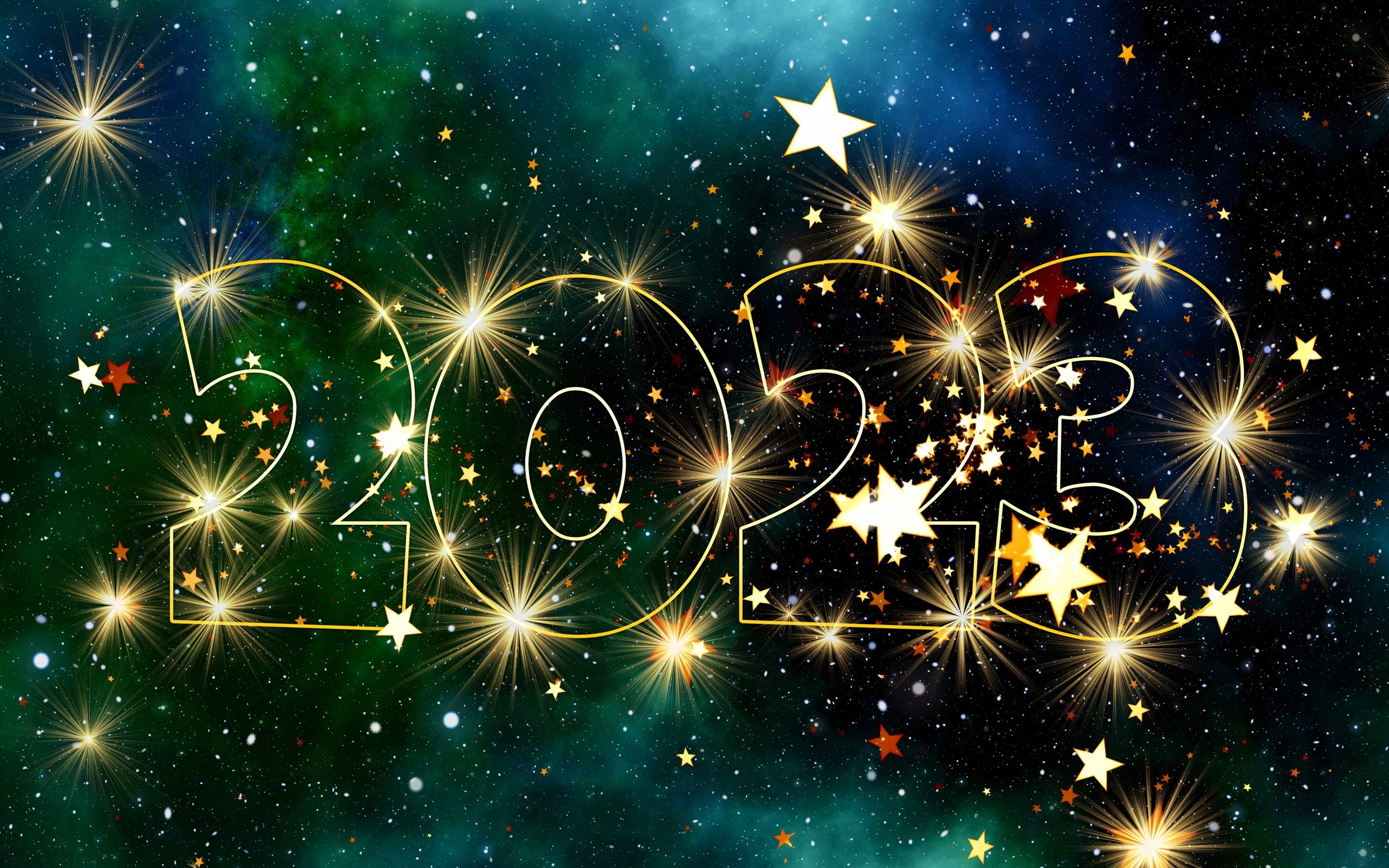 تبریک سال 2023 با عکس ستاره های نورانی