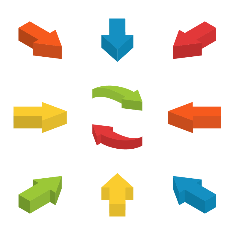 فلش با رنگ ها و جهت های مختلف PNG Arrow Graphics فلش با رنگ ها و جهت های مختلف PNG Arrow Graphics