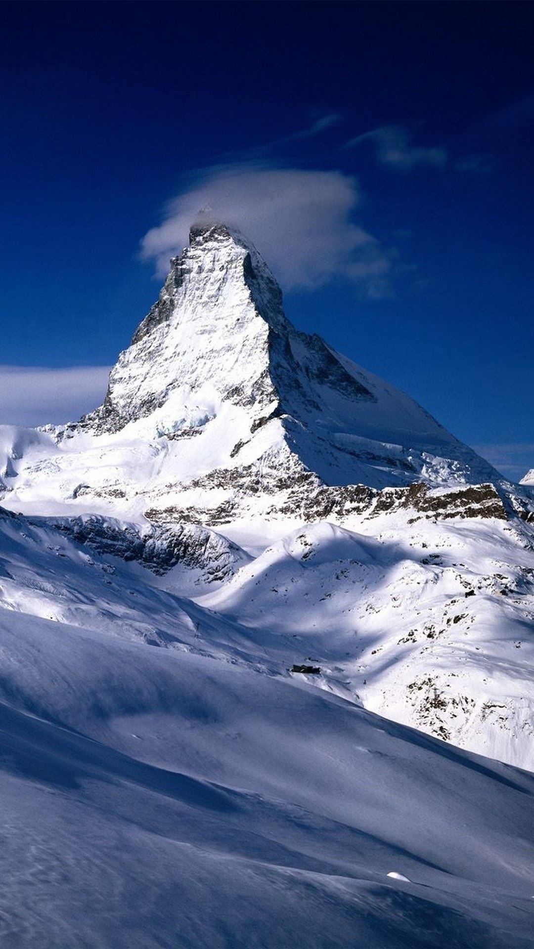 پس زمینه موبایل طرح کوه ماترهورن در ناحیه آلپ سوئیس