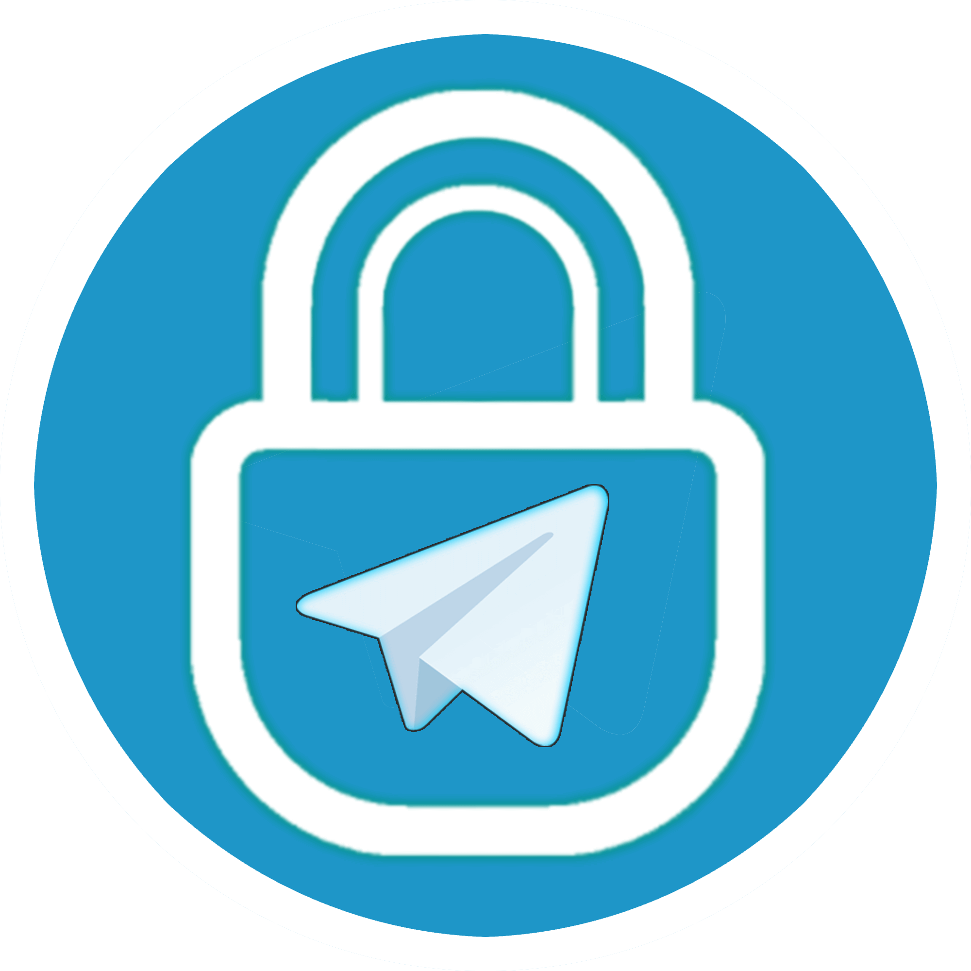 دانلود لوگوی تلگرام و قفل بدون پس زمینه ساده با فرمت png 