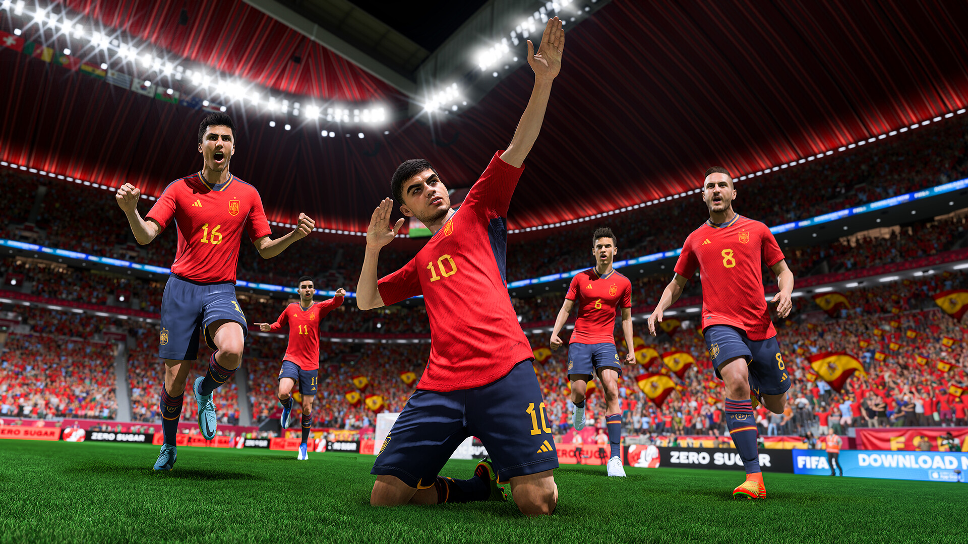 تصویر شاهکار از تیم ملی اسپانیا در فیفا 23 با کیفیت عالی