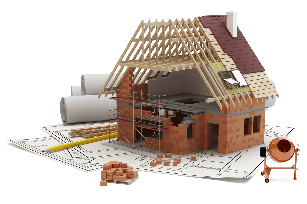 عکس PNG خانه در حال ساخت با کیفیت بالا