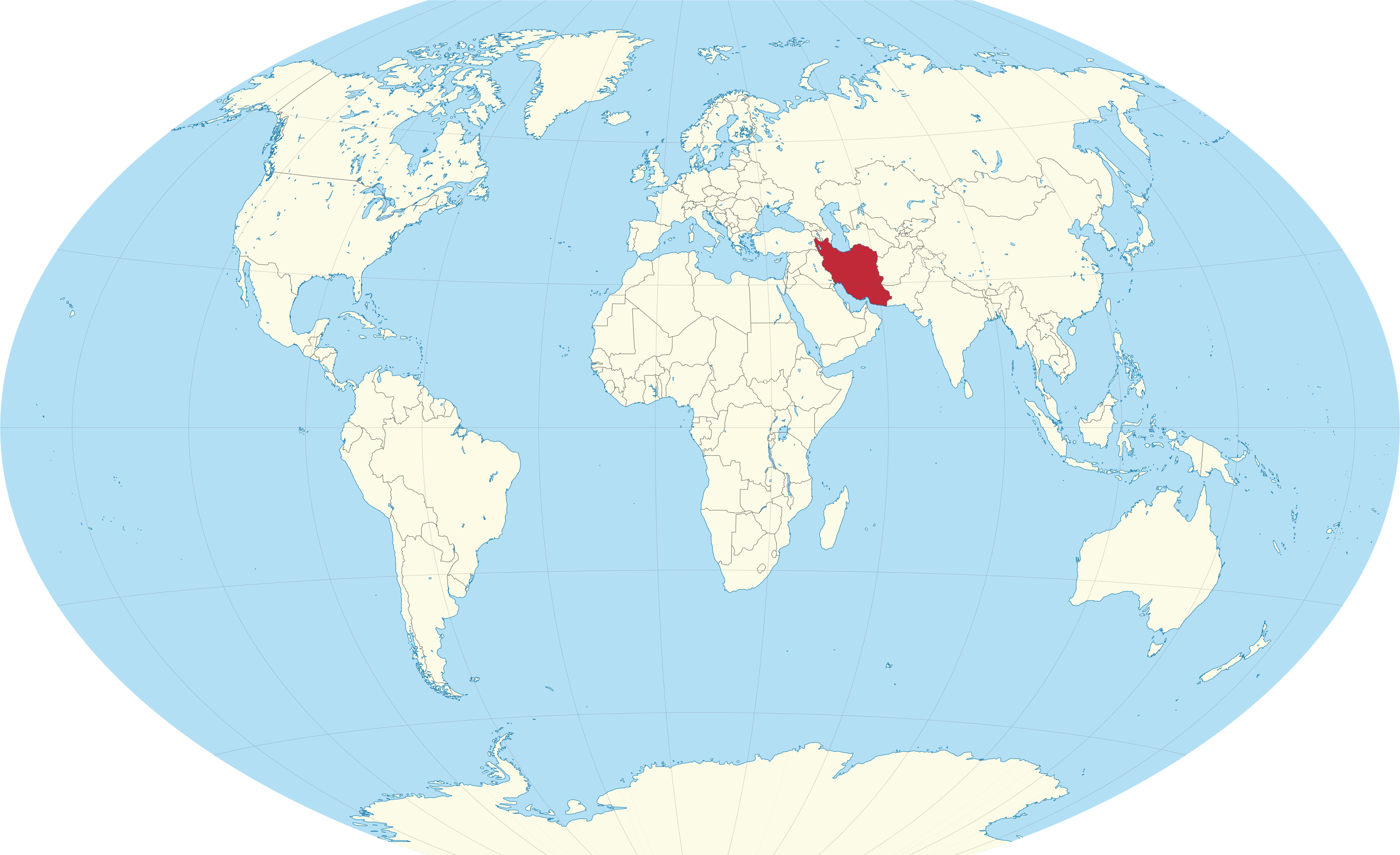 دانلود فایل بدون پس زمینه از نقشه ایران قرمز در کره زمین