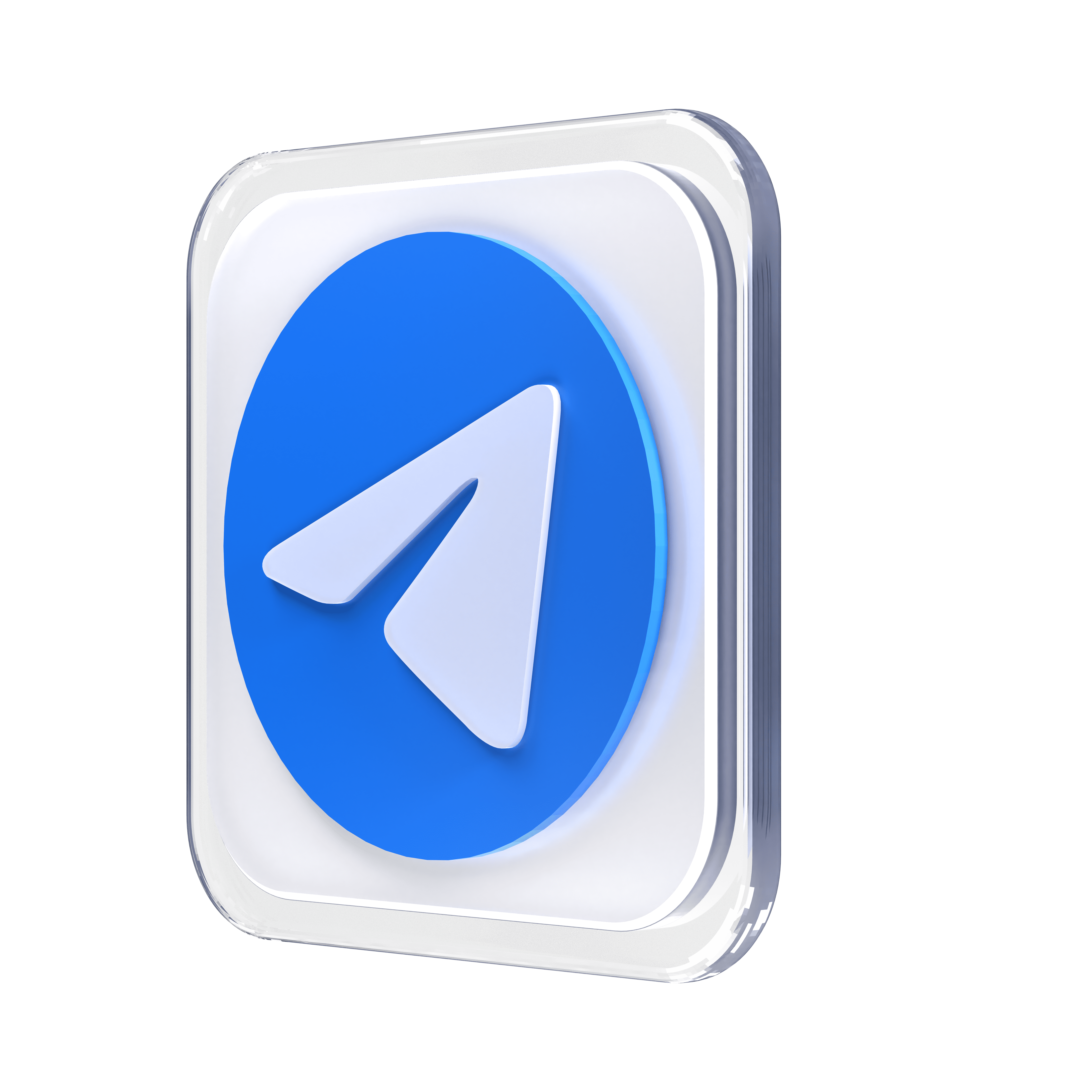 عکس لوگو PNG شیشه تلگرام شفاف بدون پس زمینه مناسب برای کارت ویزیت