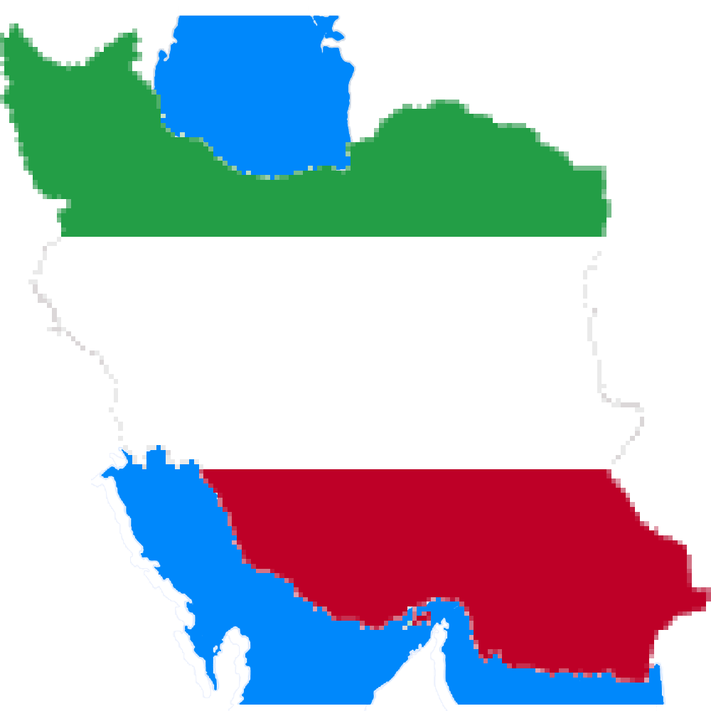 دانلود رایگان عکس نقشه پرچمی کامل ایران با دریا