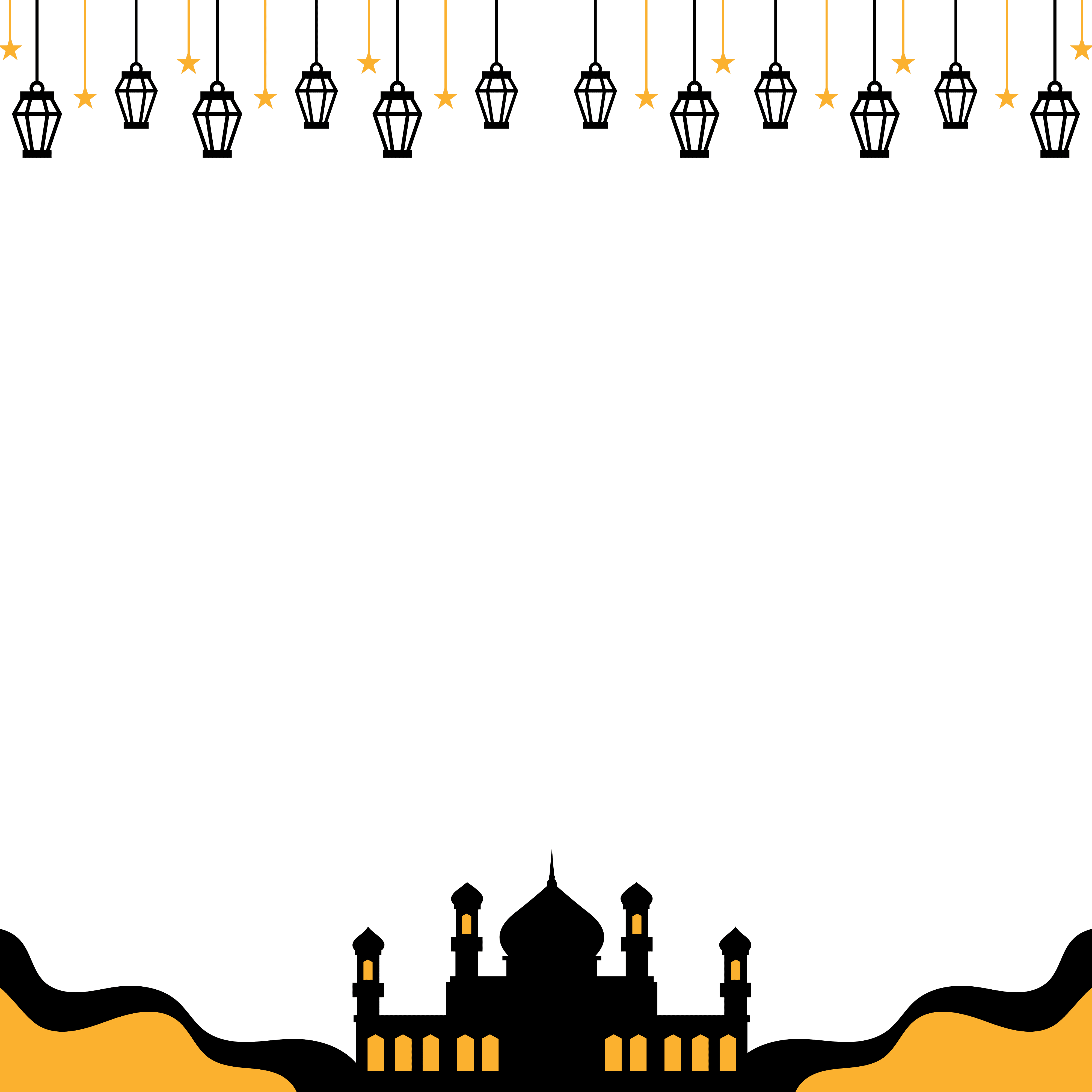 صفحه زمینه png ماه رمضان برای استفاده فتوشاپ