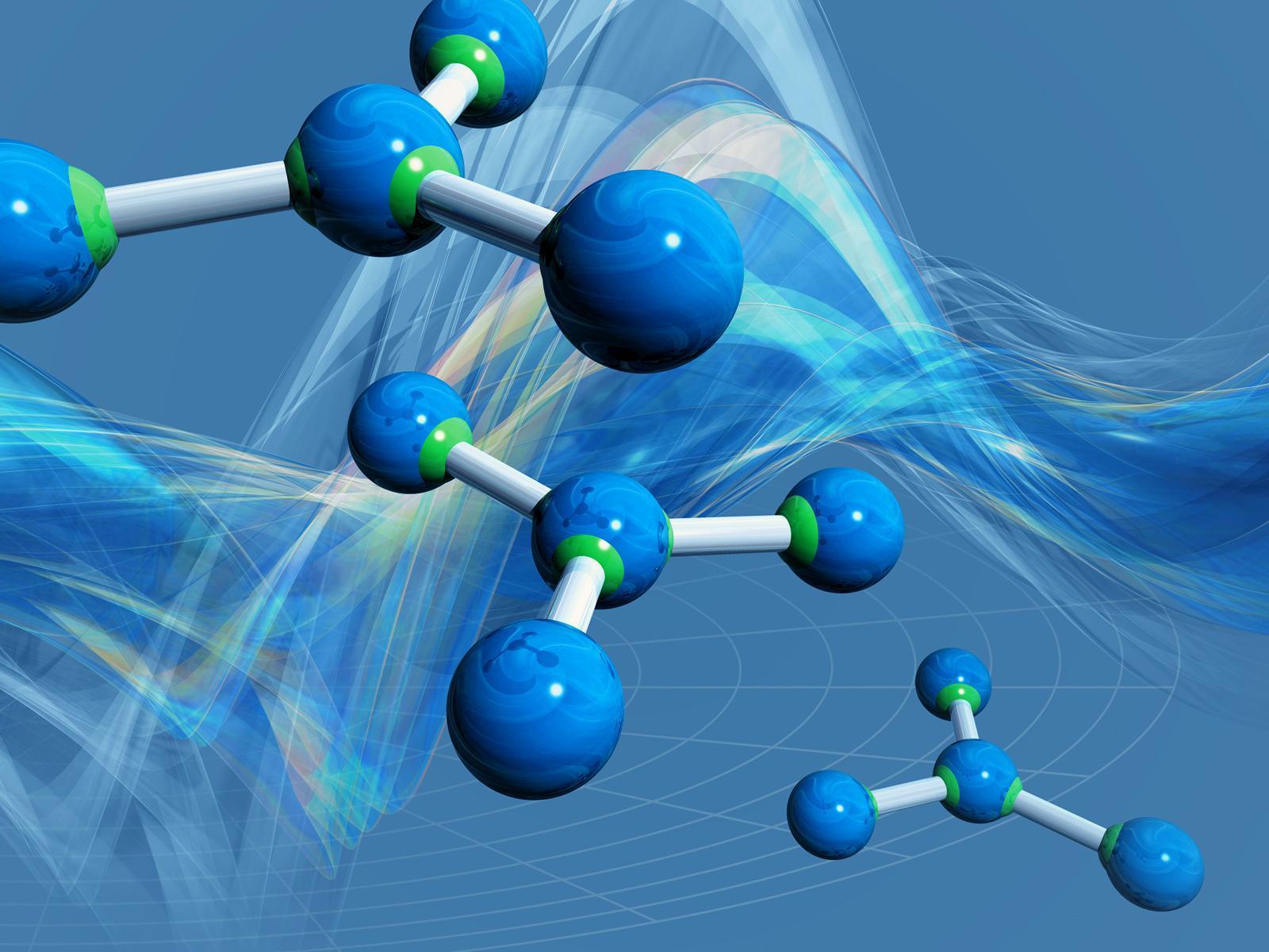 تصویر فوق العاده باکیفیت ساختار مولکولی مواد در شیمی