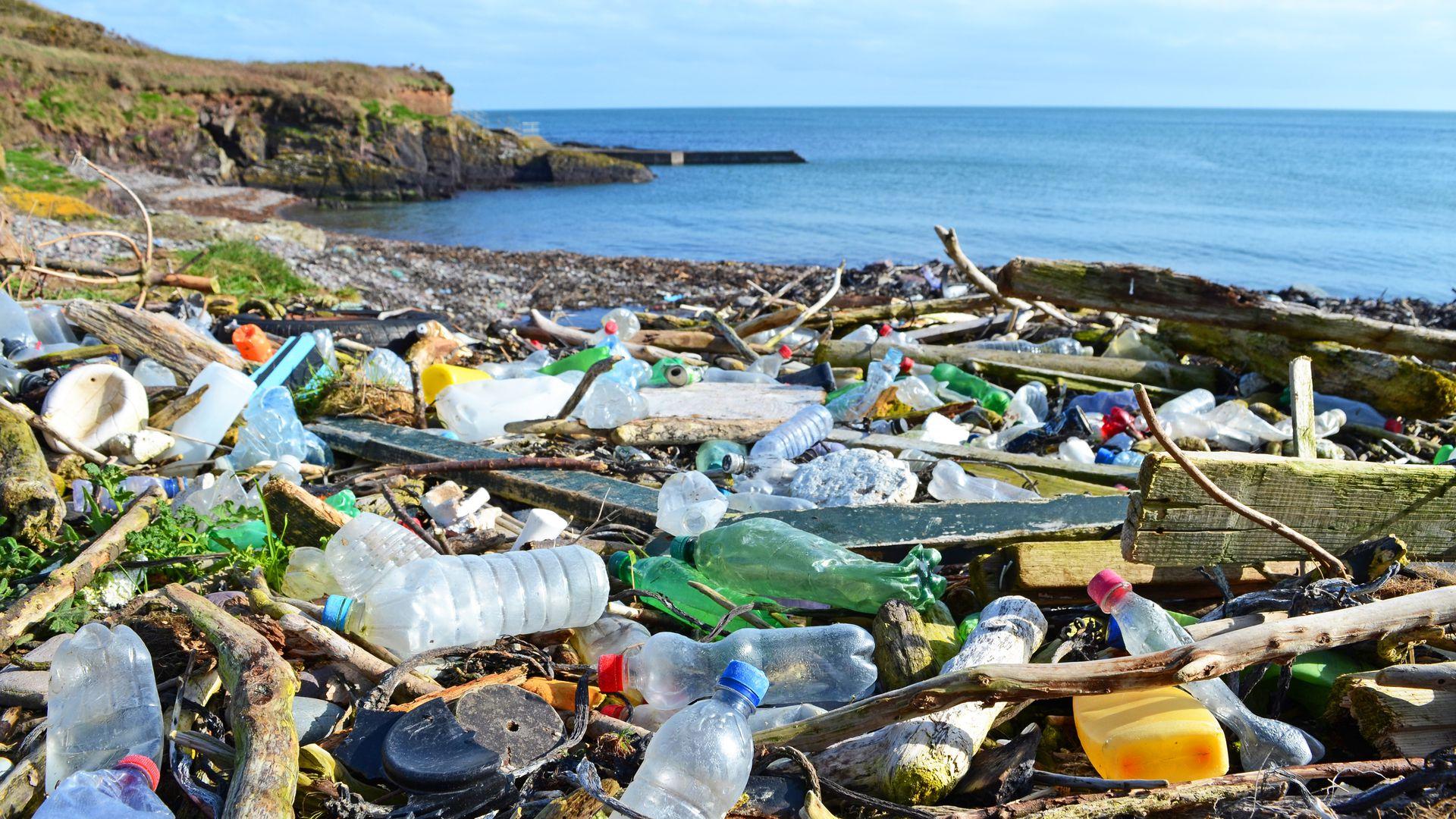عکس تعجب آور زباله های پلاستیکی در ساحل که تصورش را نمی کنید 