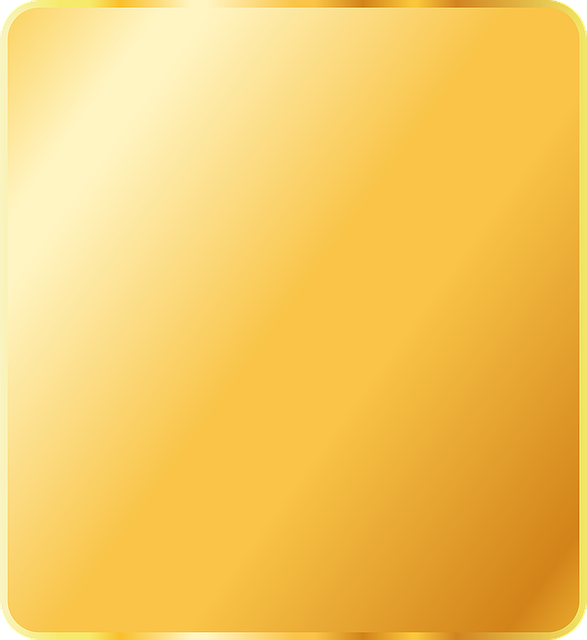 تصویر مربع توپر و از جنس طلایی برای لوگو دور بریده شده PNG