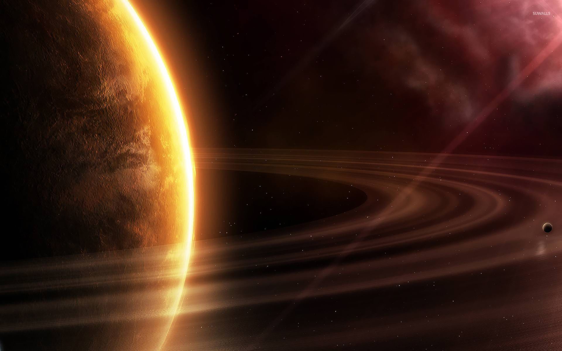 عکس کمربند سیارکی چندلایه اطراف سیاره زردرنگ 2023