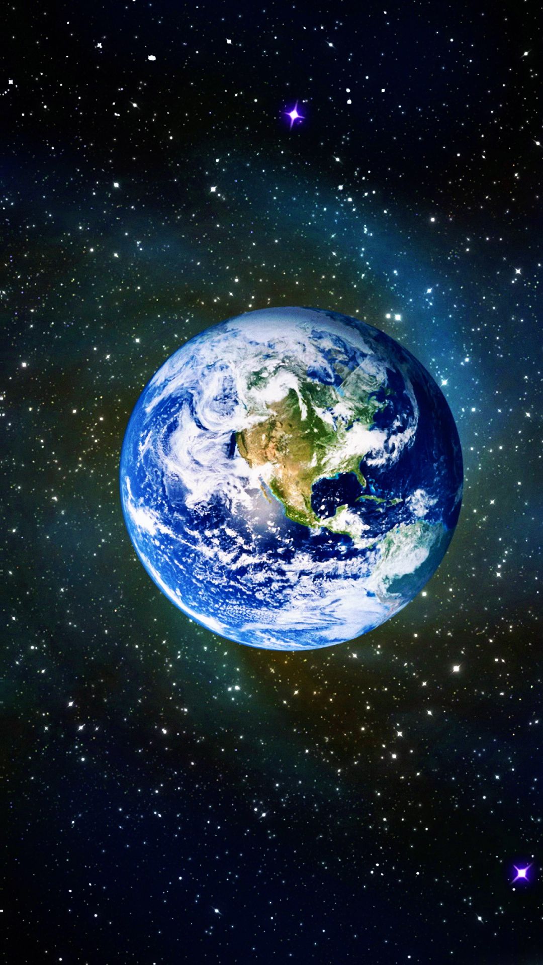 دانلود رایگان عکس کره زمین 8K با زمینه پرستاره شب