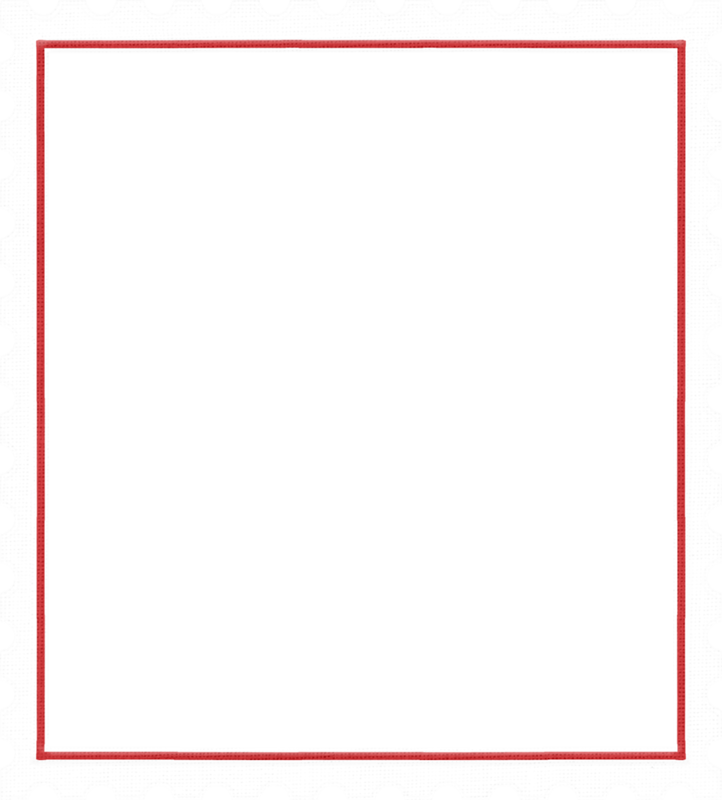 کادر و حاشیه زیبا ساده PNG عکس مربعی سفید با خط قرمز