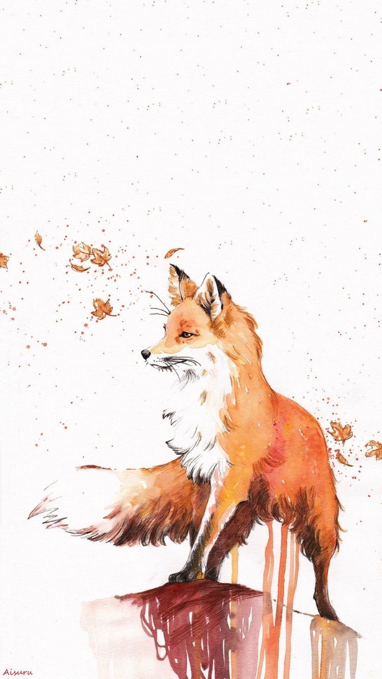 عکس نقاشی روباه زیبا