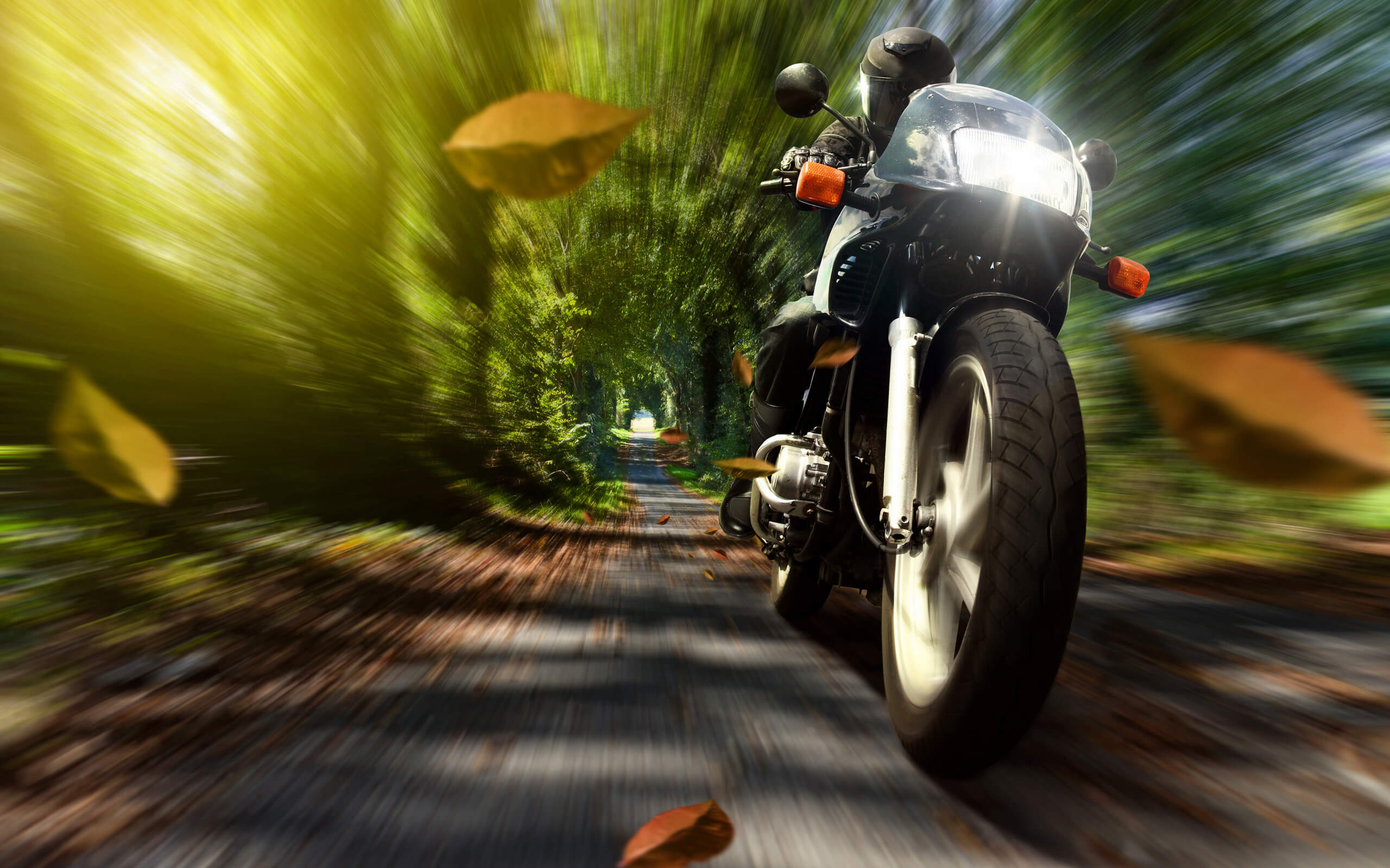 عکس فوق العاده جاده و موتور سیکلت