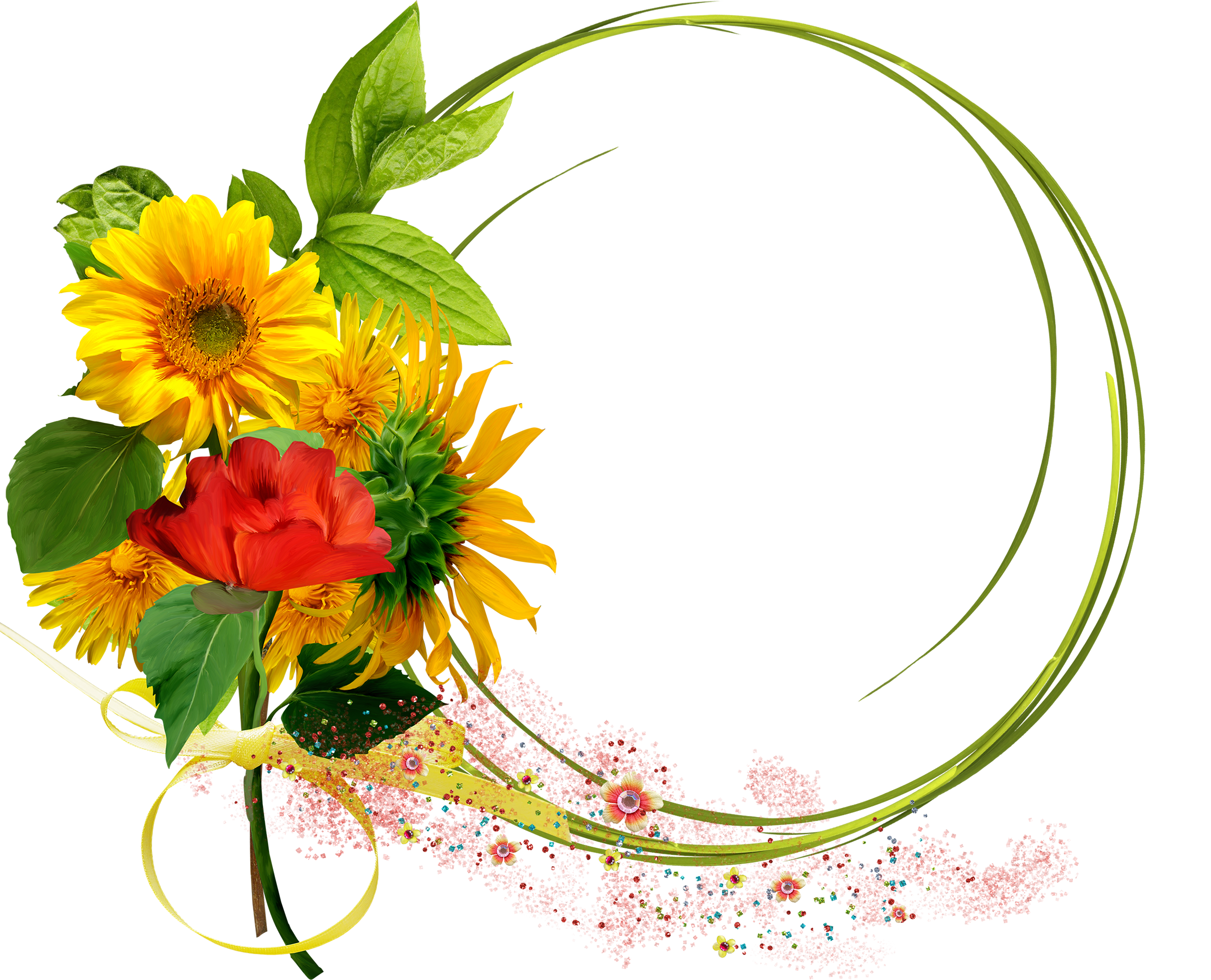 قاب دایرهای زیبای طرح گل با فرمت png بدون بکگراند قاب دایرهای زیبای طرح گل با فرمت png بدون بکگراند