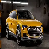 چاپ قاب موبایل و گوشی عکس شاسی بلند آئودی E-Tron با رنگ زرد جذاب برای تصویر زمینه