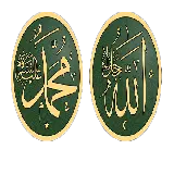چاپ قاب موبایل و گوشی وکتور دو تایی کلمه الله و محمد به سبز دیدنی Full HD 