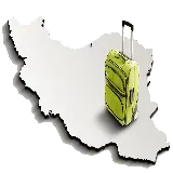 چاپ قاب موبایل و گوشی تصویر خاص نقشه ایران با عکس چمدان سفر با فرمت PNG 