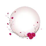 چاپ قاب موبایل و گوشی حباب دایره ای و نقاشی گل زیبا دور بریده شده مناسب برای پروفایل