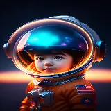 چاپ قاب موبایل و گوشی عکس کیوت و خوشگل پسر بچه فضانورد با لباس مخصوص برای پروفایل ساخت هوش مصنوعی