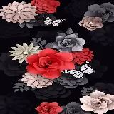 چاپ قاب موبایل و گوشی عکس پروانه زیبا و شگفت انگیز بر روی گل قرمز برای پروفایل