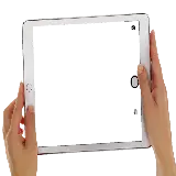 چاپ قاب موبایل و گوشی png بدون زمینه تبلت در دست مناسب جایگذاری تصویر