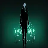 چاپ قاب موبایل و گوشی نقاشی دیجیتالی John Wick 2023 با هاله سبز و مشکی