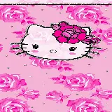 چاپ قاب موبایل و گوشی پردانلود ترین والپیپر Hello Kitty صورتی گل دار