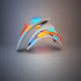 چاپ قاب موبایل و گوشی عکس پس زمینه سه بعدی 3D پرتاب رنگ در محیط بی روح خاکستری