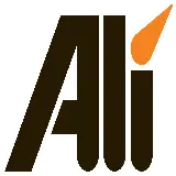 چاپ قاب موبایل و گوشی وکتور لایه باز Ali انگلیسی به رنگ مشکی و نارنجی شیک