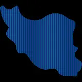 چاپ قاب موبایل و گوشی وکتور ساده و شیک نقشه ایران به رنگ نیلی با کیفیت HD 