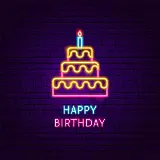 چاپ قاب موبایل و گوشی جدیدترین عکس پروفایل نئون تولدت مبارک Happy Birthday