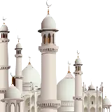 چاپ قاب موبایل و گوشی تصویر دوربری شده مسجد سفید زیبا در ماه رمضان
