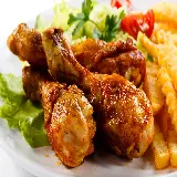 چاپ قاب موبایل و گوشی خوراک لذیذ و سرخ شده مرغ در یک قاب زیبا برای ایده