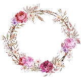 چاپ قاب موبایل و گوشی شکل دایره گل های زیبا و صورتی برای ادیت عکس های عروسی و پروفایل