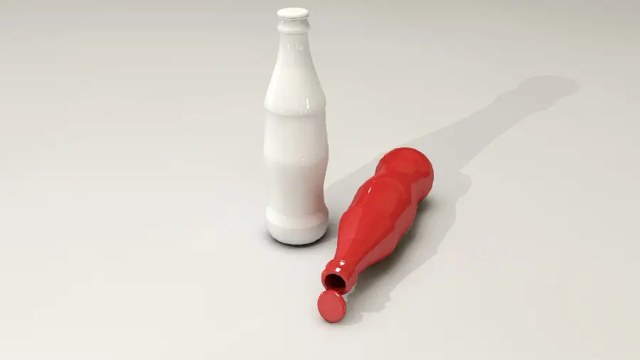 عکس جالب و زیبا از دوتا بطری سفید و قرمز مخصوص پروفایل پسرانه