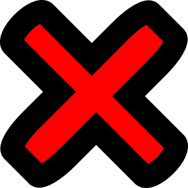 نماد ضربدر قرمز و مشکی دوربری برای طراحی پوستر