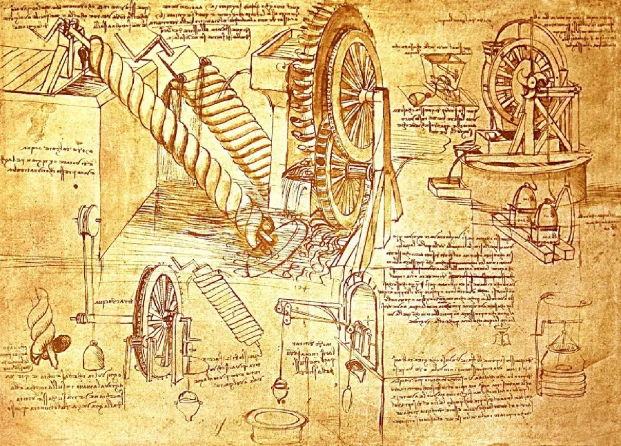 طرح های لئوناردو داوینچی در زمینه مهندسی و معماری