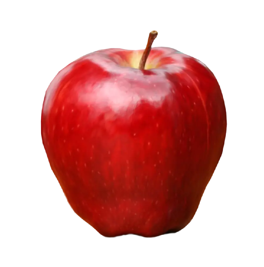 عکس دوربری شده میوه بهشتی سیب به رنگ قرمز قشنگ