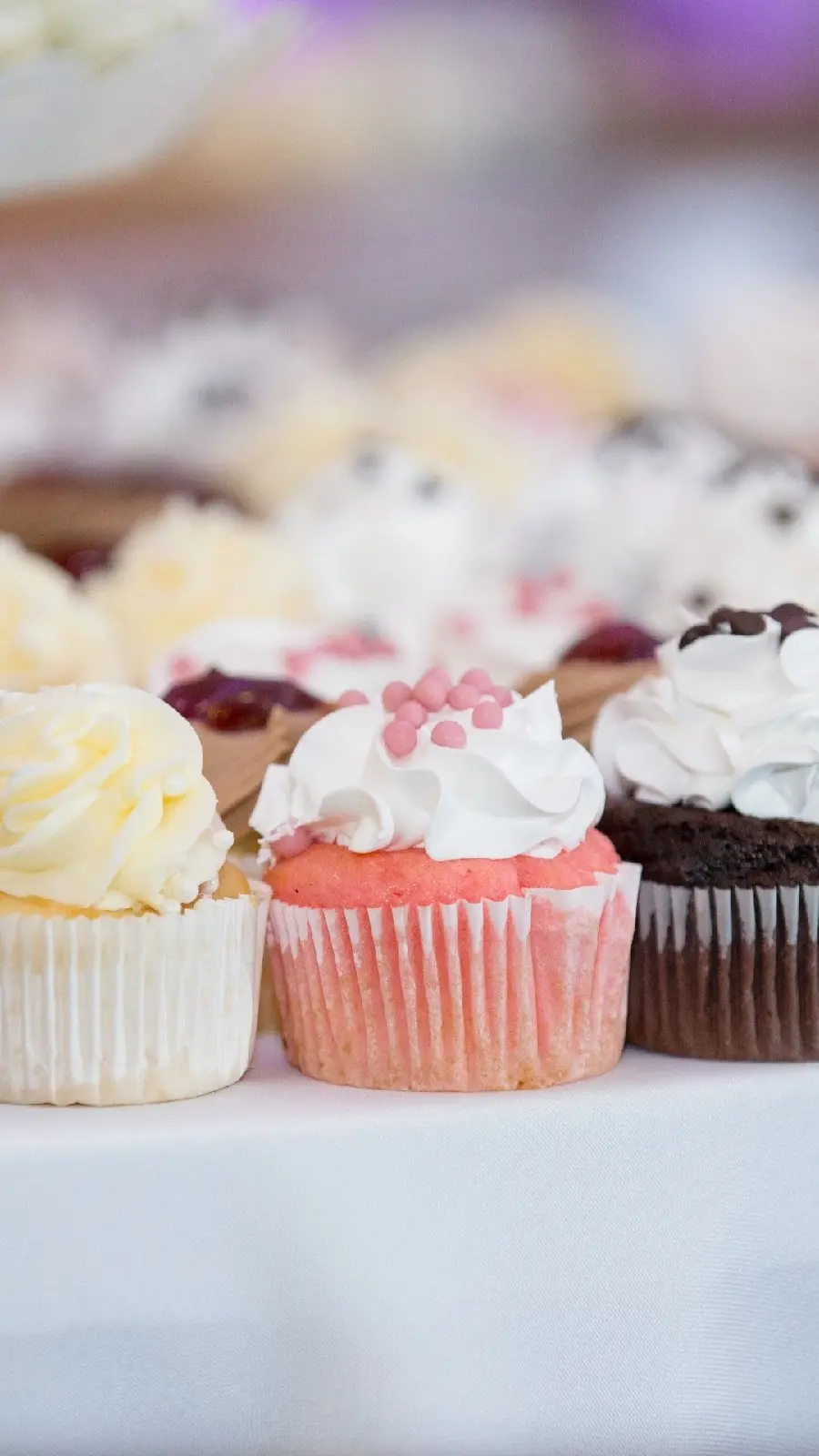 دانلود تصویر استوک انواع مختلف کاپ کیک برای جشن و مراسمات