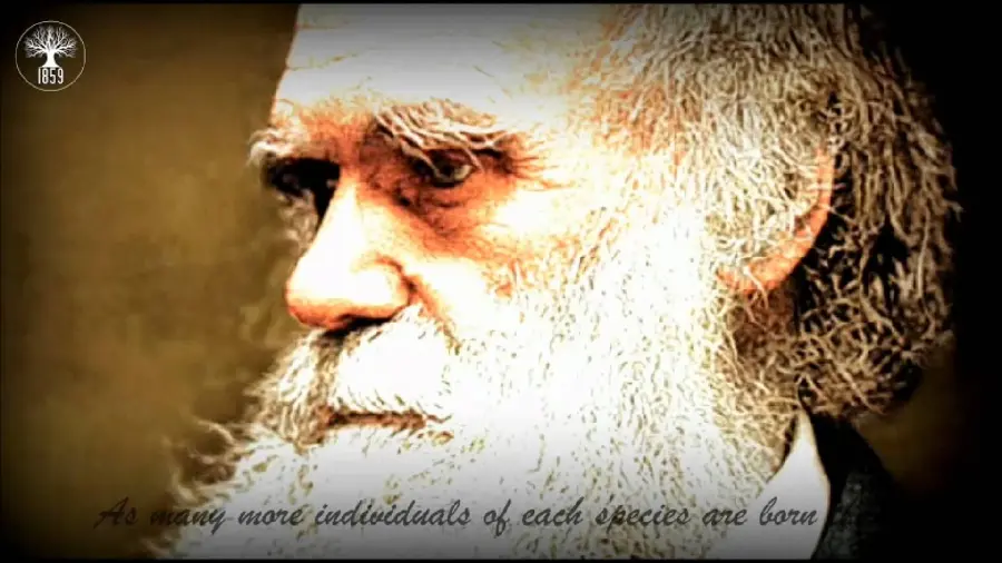 عکس واضح و نزدیک از چهره چارلز داروین Charles Darwin 