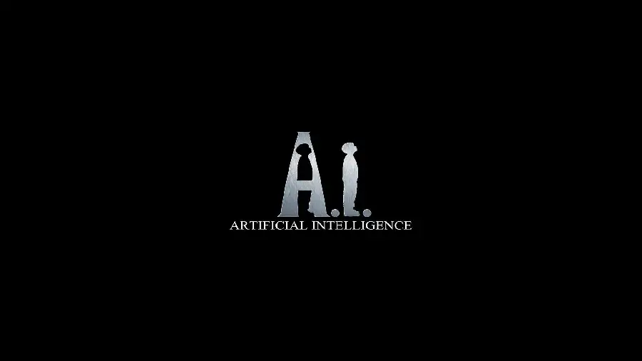 عکس پروفایل نماد AI مخفف تکنولوژی هوش مصنوعی با زمینه مشکی