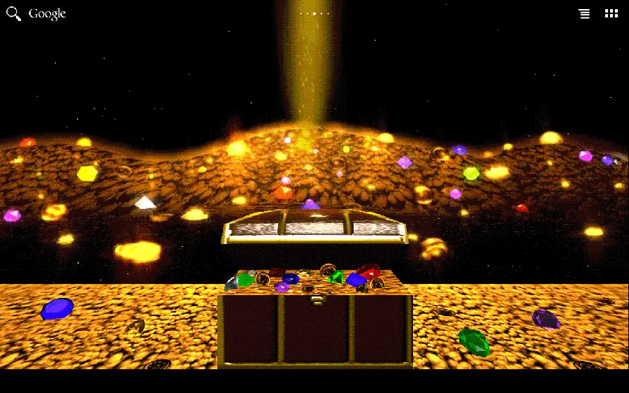 عکس صندوقچه گنج چوبی در بازی های نقش آفرینی ویدئویی با طرح باستانی