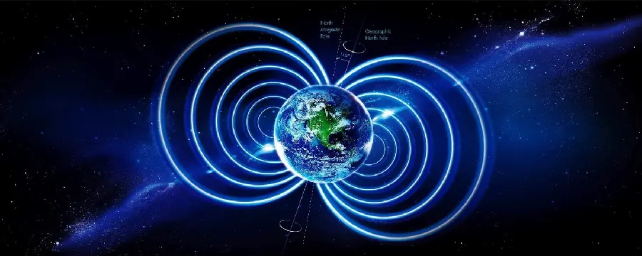 عکس پروفایل شگفت انگیز خطوط دایره ای میدان مغناطیسی زمین